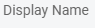10. Display Name